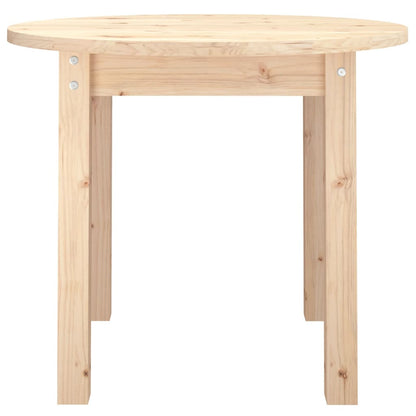 Tavolino da Salotto Ø 55x45 cm in Legno Massello di Pino
