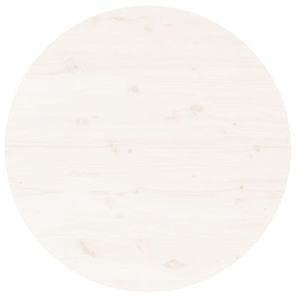 Tavolino da Salotto Bianco Ø 55x45 cm in Legno Massello di Pino | homemem39