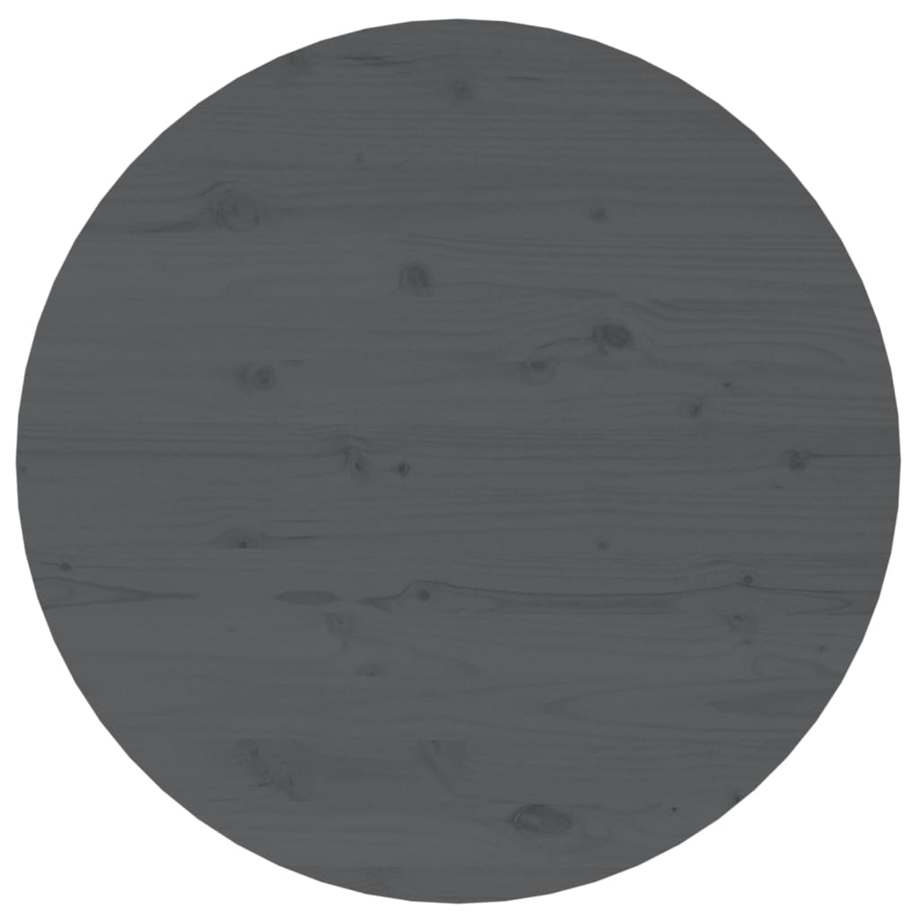Tavolino da Salotto Grigio Ø 55x45 cm in Legno Massello di Pino | homemem39