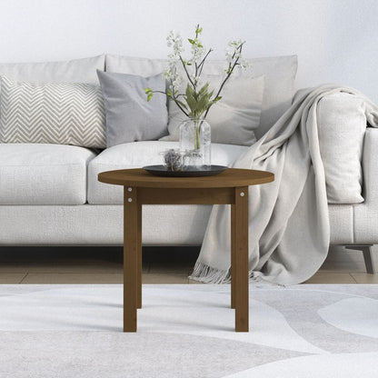 Tavolino da Salotto Ambra Ø 55x45 cm in Legno Massello di Pino | homemem39