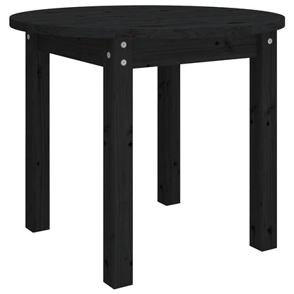 Tavolino da Salotto Nero Ø 55x45 cm in Legno Massello di Pino | homemem39