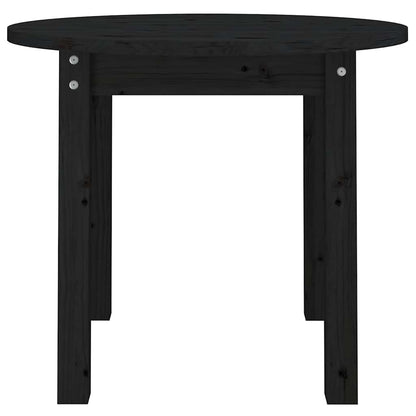 Tavolino da Salotto Nero Ø 55x45 cm in Legno Massello di Pino | homemem39
