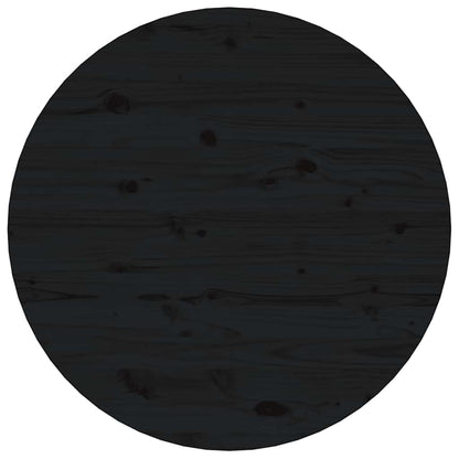 Tavolino da Salotto Nero Ø 55x45 cm in Legno Massello di Pino | homemem39