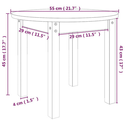 Tavolino da Salotto Nero Ø 55x45 cm in Legno Massello di Pino | homemem39