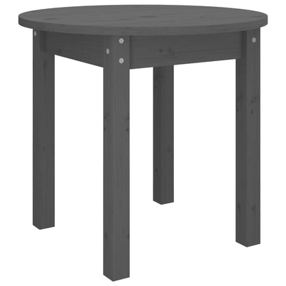 Tavolino da Salotto Grigio Ø 45x40 cm in Legno Massello di Pino | homemem39
