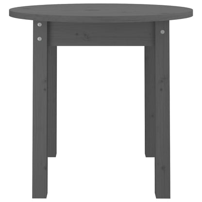 Tavolino da Salotto Grigio Ø 45x40 cm in Legno Massello di Pino | homemem39