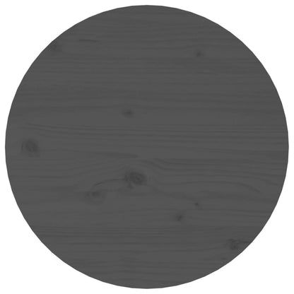 Tavolino da Salotto Grigio Ø 45x40 cm in Legno Massello di Pino | homemem39