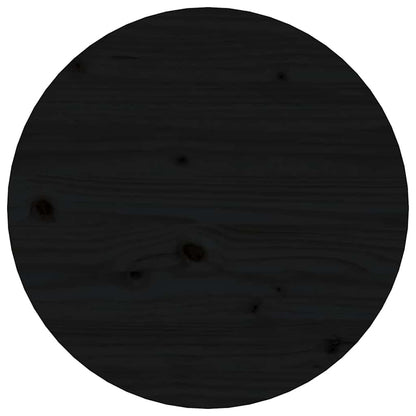 Tavolino da Salotto Nero Ø 45x40 cm in Legno Massello di Pino | homemem39