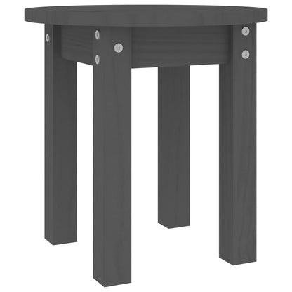 Tavolino da Salotto Grigio Ø 35x35 cm in Legno Massello di Pino | homemem39