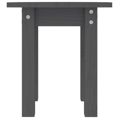 Tavolino da Salotto Grigio Ø 35x35 cm in Legno Massello di Pino | homemem39
