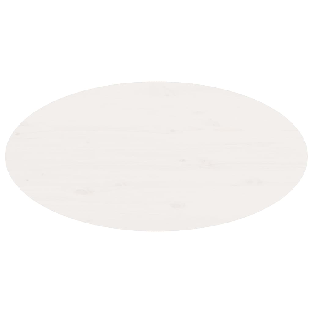 Tavolino da Salotto Bianco 80x40x35 cm Legno Massello di Pino | homemem39