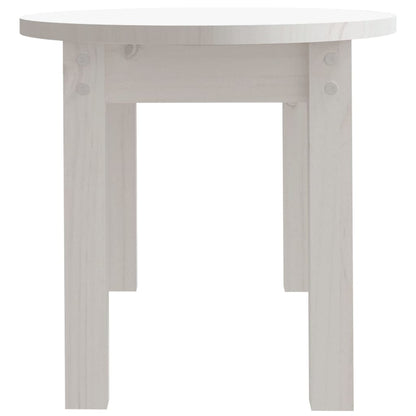 Tavolino da Salotto Bianco 80x40x35 cm Legno Massello di Pino | homemem39
