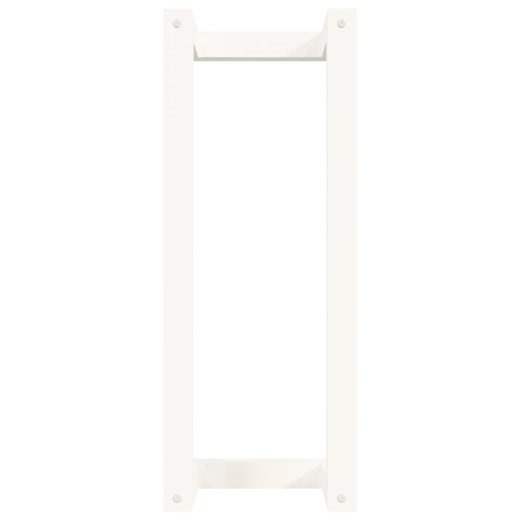 Portasciugamani Bianco 23x18x60 cm in Legno Massello di Pino - homemem39
