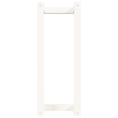 Portasciugamani Bianco 23x18x60 cm in Legno Massello di Pino - homemem39