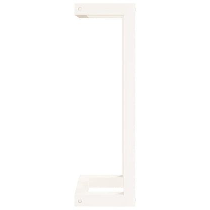 Portasciugamani Bianco 23x18x60 cm in Legno Massello di Pino - homemem39