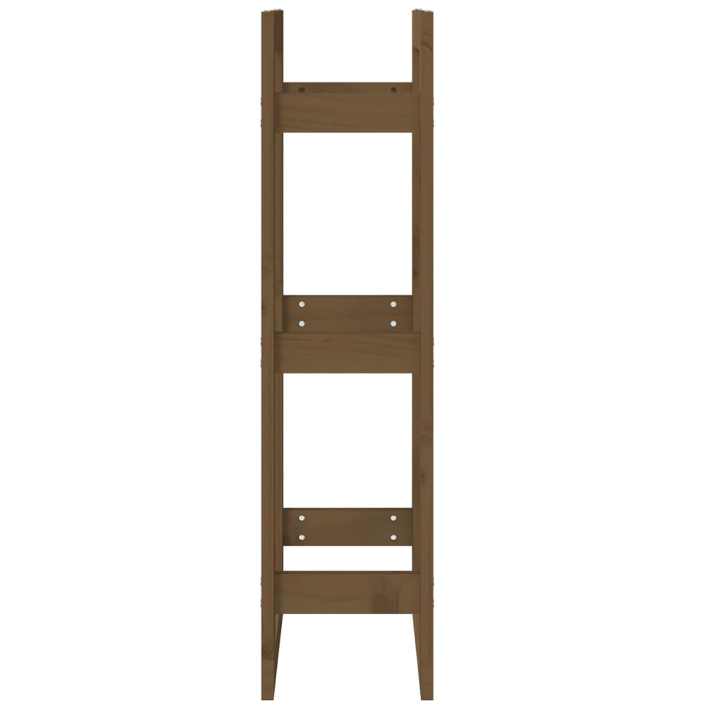 Portalegna Marrone Ambra 41x25x100 cm in Legno Massello di Pino - homemem39