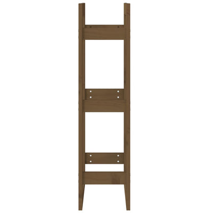 Portalegna Marrone Ambra 41x25x100 cm in Legno Massello di Pino - homemem39
