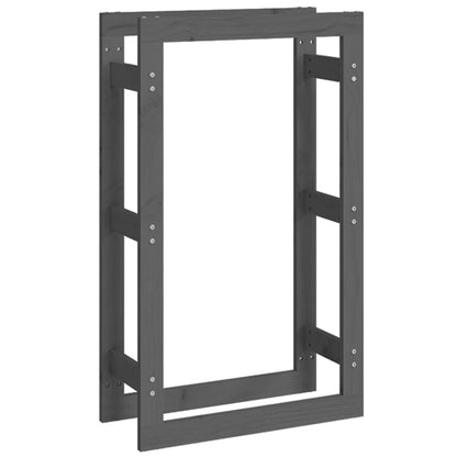 Portalegna Grigio 60x25x100 cm in Legno Massello di Pino - homemem39