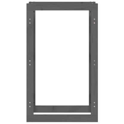 Portalegna Grigio 60x25x100 cm in Legno Massello di Pino - homemem39