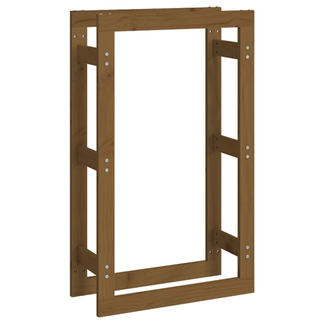 Portalegna Marrone Ambra 60x25x100 cm in Legno Massello di Pino - homemem39