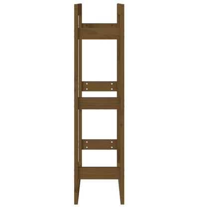 Portalegna Marrone Ambra 60x25x100 cm in Legno Massello di Pino - homemem39