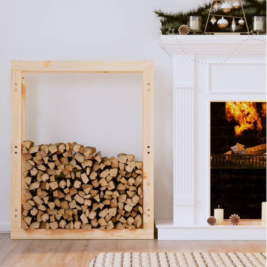 Portalegna 80x25x100 cm in Legno Massello di Pino - homemem39