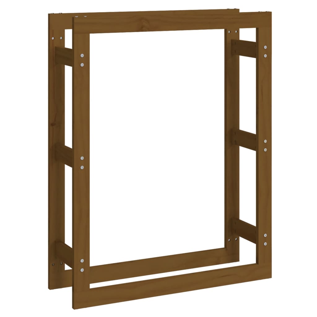 Portalegna Marrone Ambra 80x25x100cm in Legno Massello di Pino - homemem39