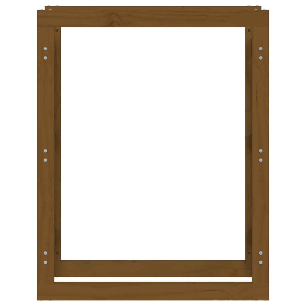 Portalegna Marrone Ambra 80x25x100cm in Legno Massello di Pino - homemem39