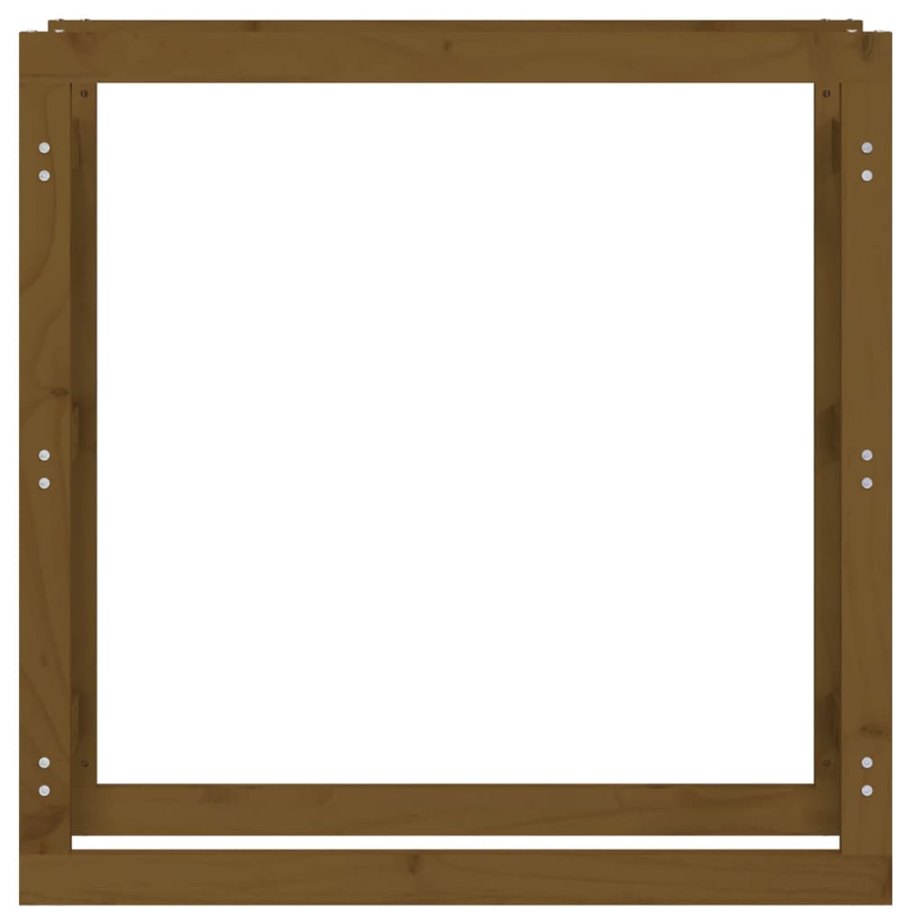 Portalegna Marrone Ambra 100x25x100cm Legno Massello di Pino - homemem39