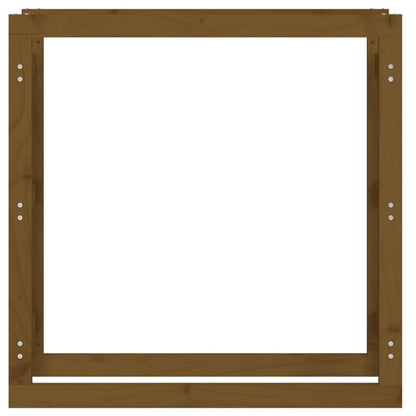 Portalegna Marrone Ambra 100x25x100cm Legno Massello di Pino - homemem39