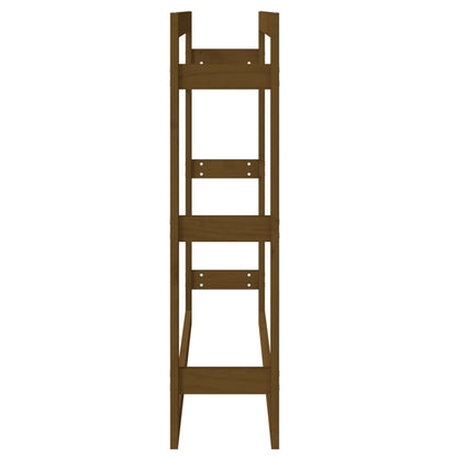 Portalegna Marrone Ambra 100x25x100cm Legno Massello di Pino - homemem39