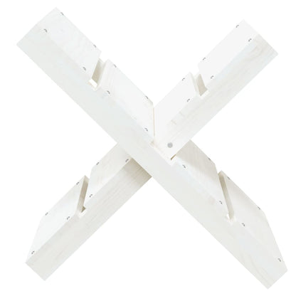 Portaceppi Bianco 47x39,5x48 cm in Legno Massello di Pino - homemem39
