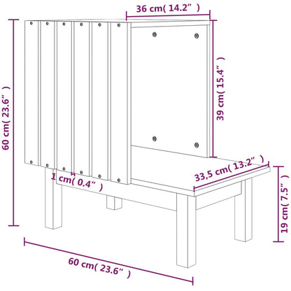 Casetta per Gatti Bianca 60x36x60 cm in Legno Massello di Pino - homemem39