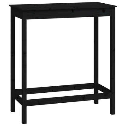Set da Bar 5 pz Nero in Legno Massello di Pino - homemem39