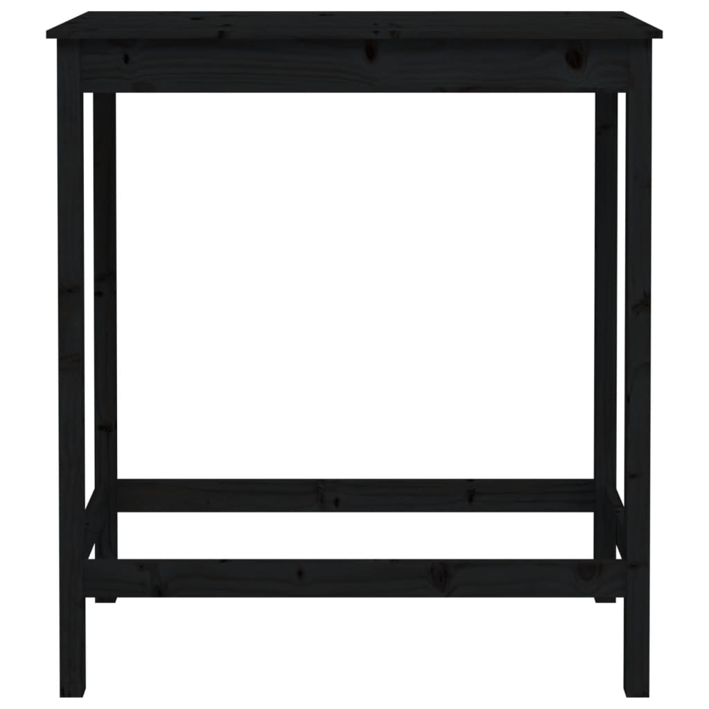 Set da Bar 5 pz Nero in Legno Massello di Pino - homemem39