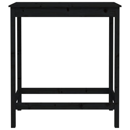 Set da Bar 5 pz Nero in Legno Massello di Pino - homemem39