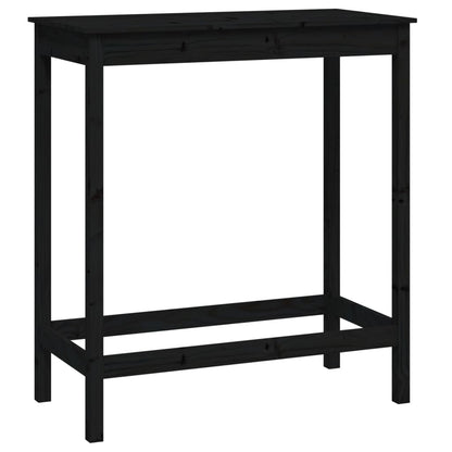 Set da Bar 5 pz Nero in Legno Massello di Pino - homemem39