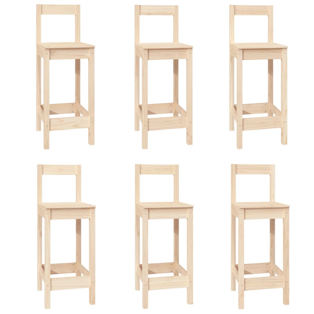 Set da Bar 7 pz in Legno Massello di Pino - homemem39