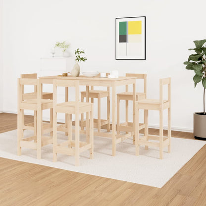 Set da Bar 7 pz in Legno Massello di Pino - homemem39