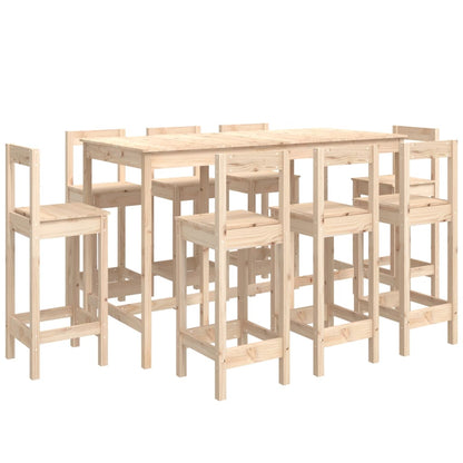 Set da Bar 9 pz in Legno Massello di Pino - homemem39