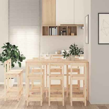 Set da Bar 9 pz in Legno Massello di Pino - homemem39