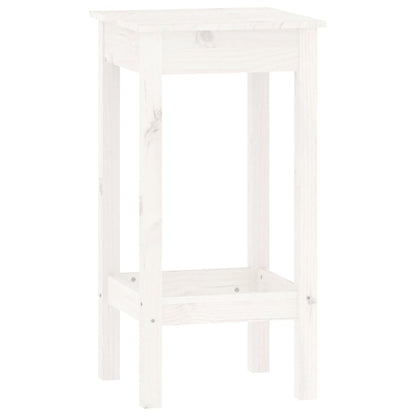 Set da Bar 5 pz Bianco in Legno Massello di Pino - homemem39