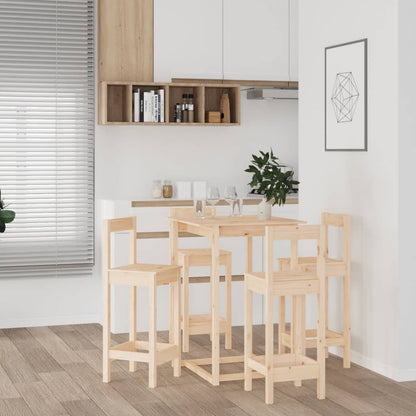 Set da Bar 5 pz in Legno Massello di Pino - homemem39
