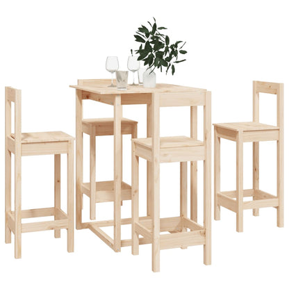 Set da Bar 5 pz in Legno Massello di Pino - homemem39