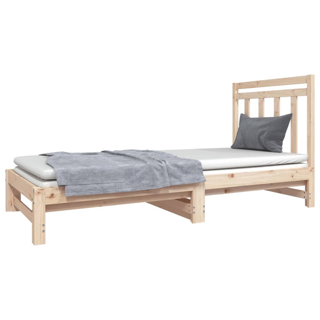 Dormeuse Estraibile 2x(90x190) cm Legno Massello di Pino | homemem39
