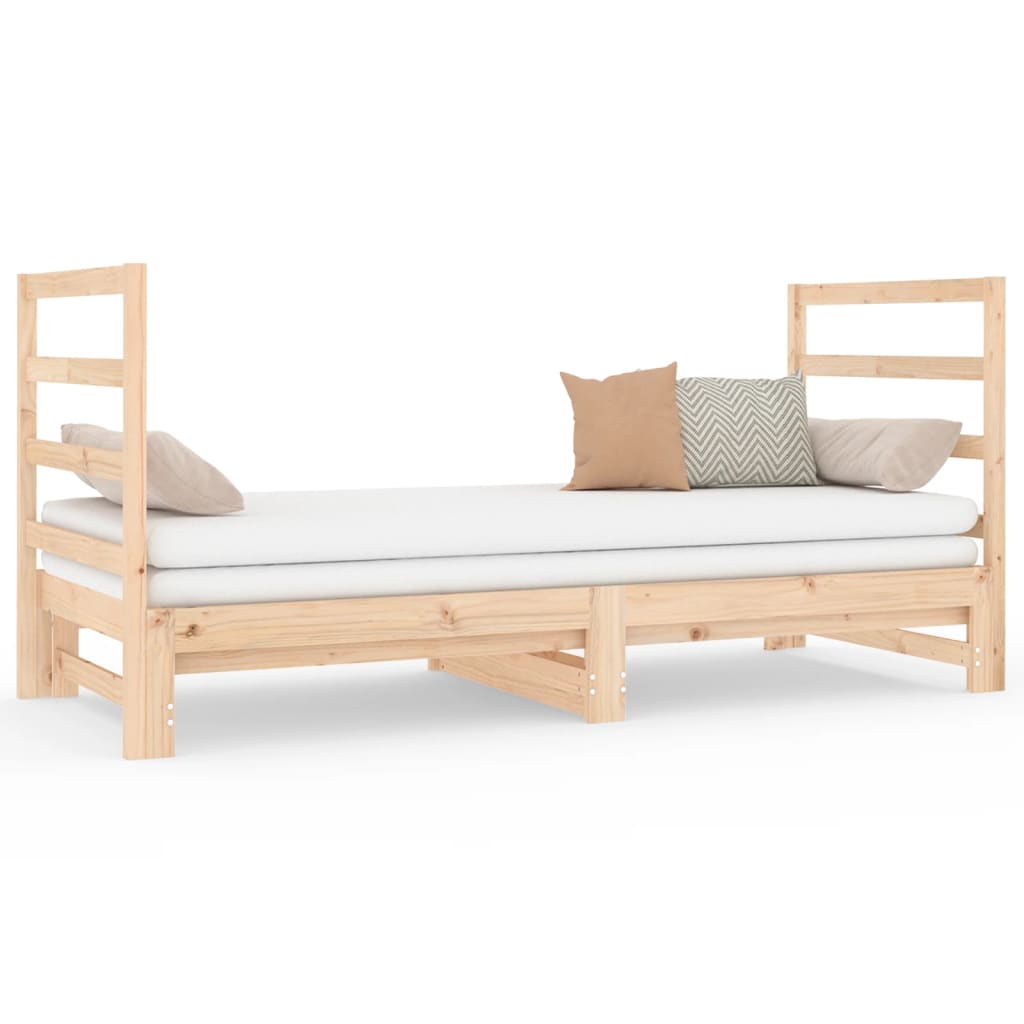 Dormeuse Estraibile 2x(90x190) cm Legno Massello di Pino | homemem39
