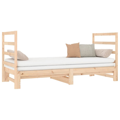 Dormeuse Estraibile 2x(90x190) cm Legno Massello di Pino | homemem39