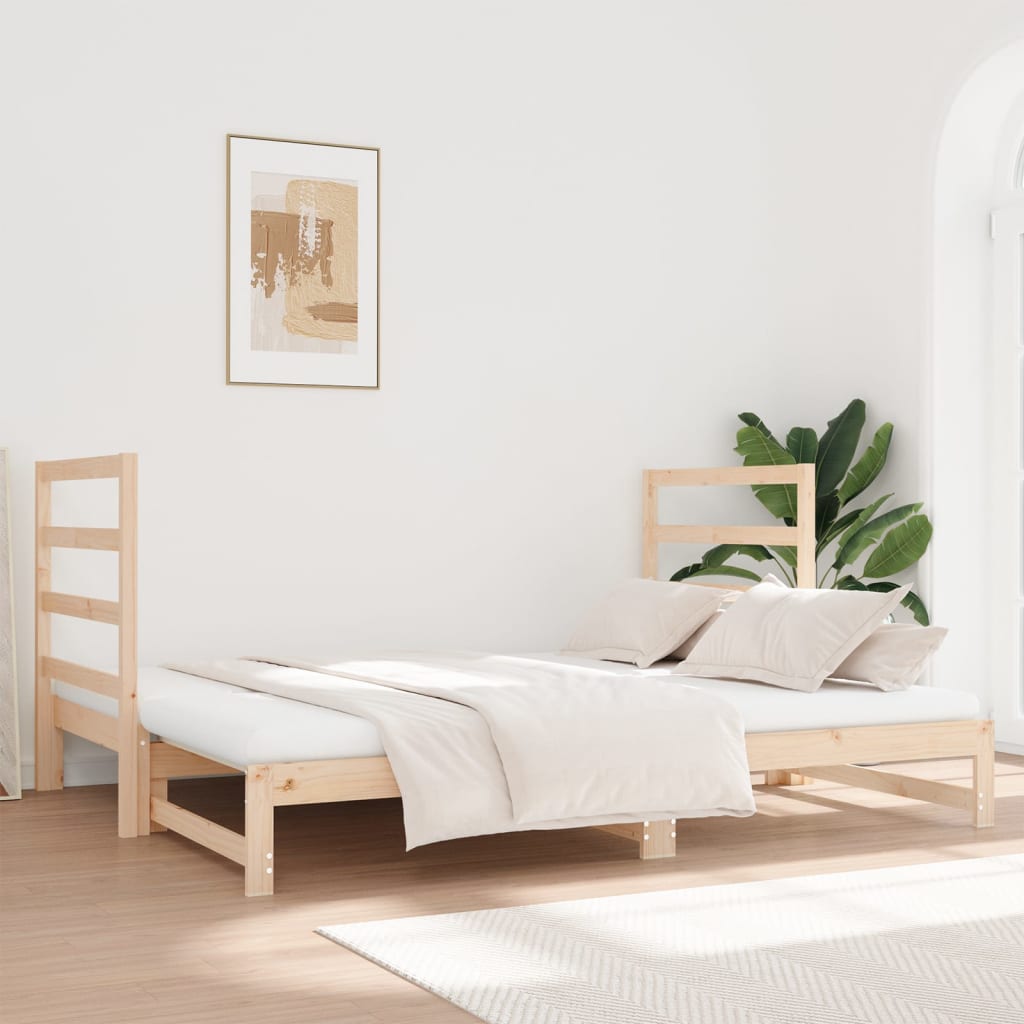 Dormeuse Estraibile 2x(90x190) cm Legno Massello di Pino | homemem39