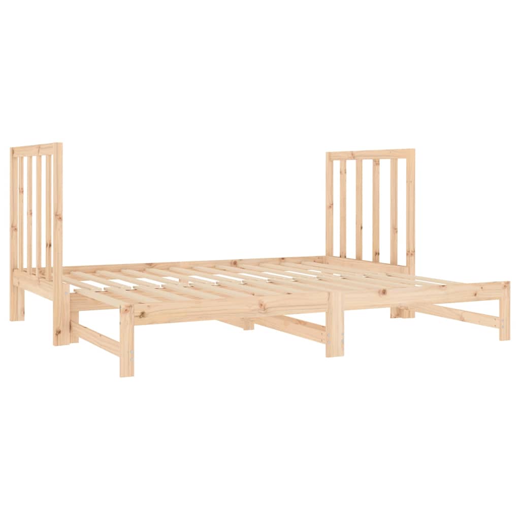 Dormeuse Estraibile 2x(90x190) cm Legno Massello di Pino