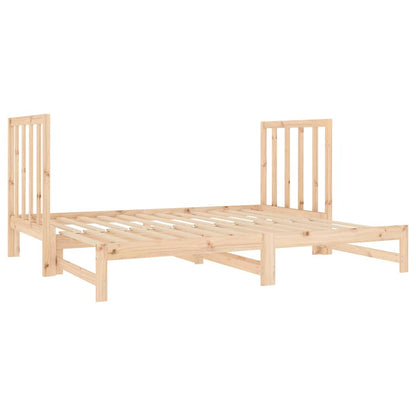 Dormeuse Estraibile 2x(90x190) cm Legno Massello di Pino